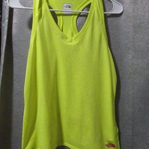 The North Face neon green/yellow v-neck tank top